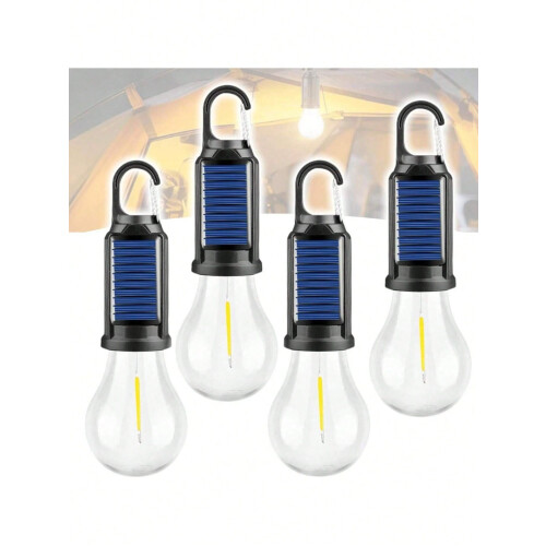 4er-Pack Solar-LED-Gartenleuchten mit Haken