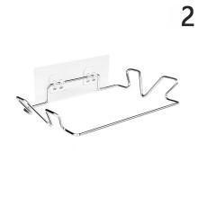 Porte-sac poubelle en acier inoxydable en forme de V