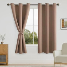 Verdunkelungsvorhänge mit Raffhaltern, 42 x 63 Zoll, 2er-Set
