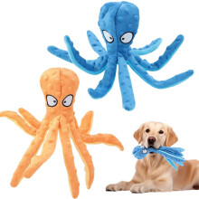 Juguete para perros con forma de pulpo que emite sonidos, lavable a máquina, 2 unidades.