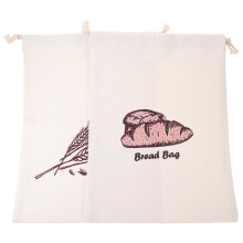 2Pcs Bread Storage Bags with Linen Material for Families Home Baking Assorted Color