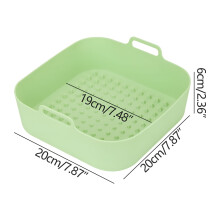 ACDANC Air Fryer Silicone Tray 9inch Air Fryer Silicone Pot Reusable Food Grade Silicone Airfryer Tray Baking Basket Accessories