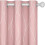 Pink Blackout Curtains with Silver Wave Dots Print, 45x45 1