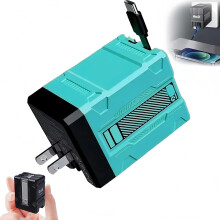 120W 2-in-1 intrekbare snellader met dubbele kabels
