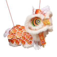Kit para hacer una lámpara de danza del león china – Rojo, con borlas