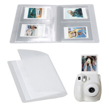 3in 64 Pocket Clear Photo Album for Mini Series Fujifilm 11/8/9/7s/25/70/90 White