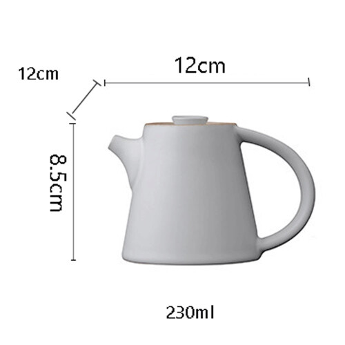 Coarse Pottery Teapot with Filter, Ceramic Kettle, 1 Set 1