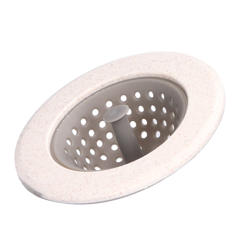Silicone Kitchen Sink Drain Filter 11X11x3.5cm Anticlogging Beige 8771391674874