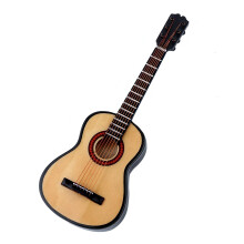 15 cm Holz Mini-Gitarre mit 6 Saiten, Modell mit Ständer – Wohnaccessoires & Sammlung