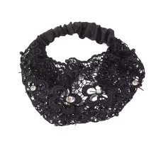 Stylish Lace Hairband With Comfortable Elastic Band-Black