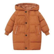 Girls Long Down Coat Winter Jacket Warm Insulated Puffer for Cold Weather Outdoor Activities Comfortable Wear,Z01 Orange,2-3 Years