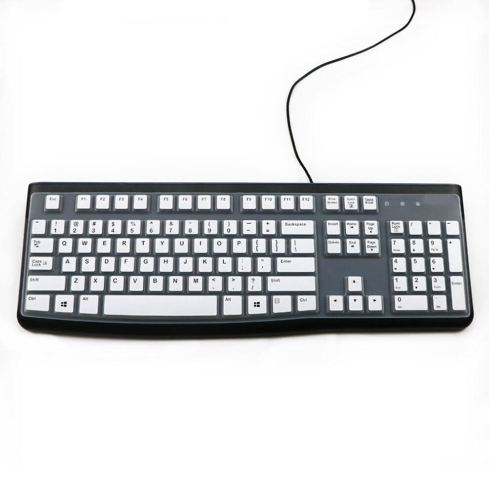Dustproof Waterproof Transparent Silicone Keyboard Cover Skin Protectors For K120 Mk120 Corded Keyboard Accessories 9336866672183