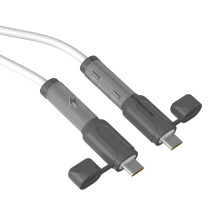 Funda protectora de silicona para cable USB tipo C (2 unidades)