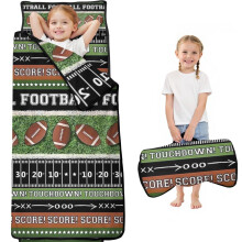 Colorful Football Field & Balls Nap Mat for Toddlers – Compatible with Preschool, Daycare, Sleeping Bag & Mat Bag
