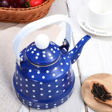 Enamel Tea Pot Curved Spout Tight Lid Retro Style Home Kitchen 1 Set