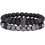 Pulseira de contas de ônix para homem, 8 mm, preta fosca, 19 cm (7,5 polegadas) 1