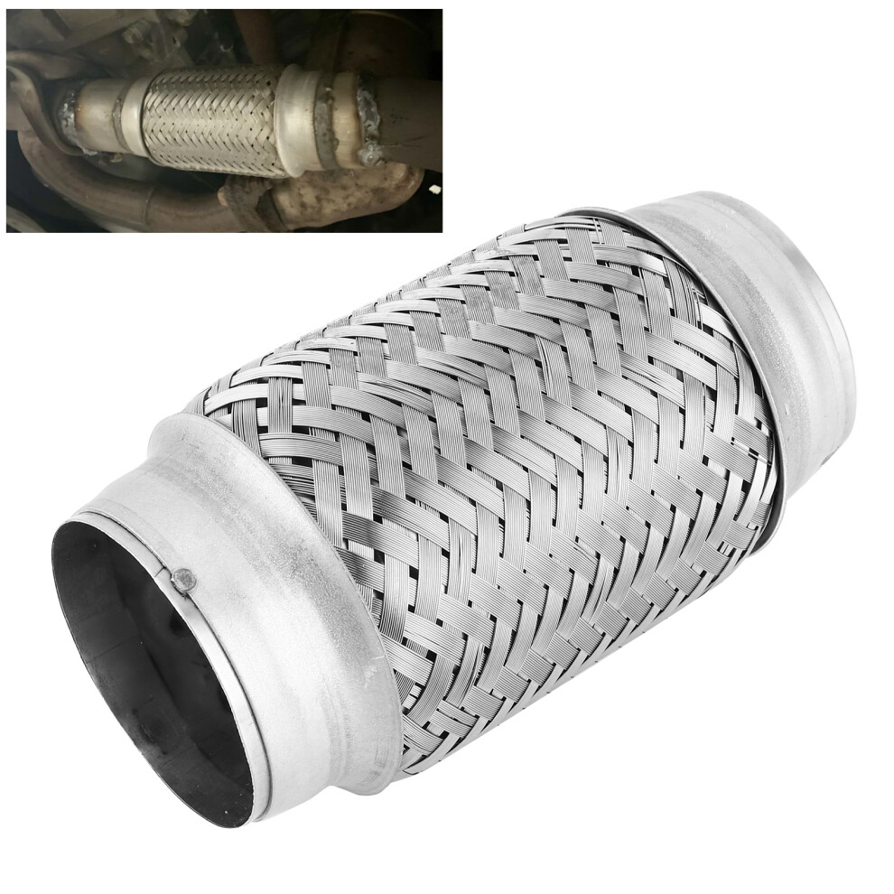 Stainless Steel 2.5X6in Exhaust Flex Pipe Corrugated Joint Universal 4901391967407