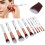 10pcs Makeup Brush Set - Face, Powder, Eyeshadow, Black 10