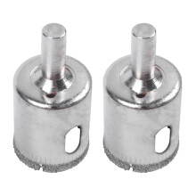 2Pcs 25mm Glass Ceramic Tile Hole Saw Drill Bit Cutter
