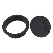 4 Pcs 50mm Diameter Desk Wire Cord Cable Grommets Hole Cover Black