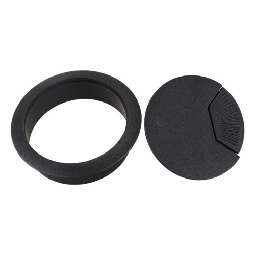 4 Pcs 50mm Diameter Desk Wire Cable Passacavi Passacavo Nero
