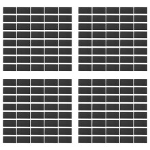 Plastic Blanking End Cap Tubing Tube Inserts 25mmx50mm 160 Pcs Black