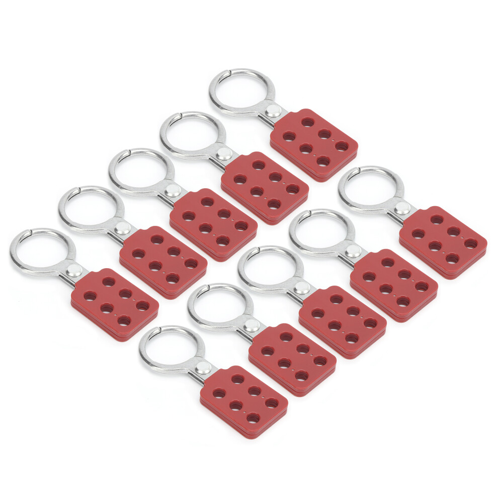 10Pcs Lockout Hasp 38Mm 1.5In Aluminium 6 Holes Insulation For Flammable Areas 3511391676141