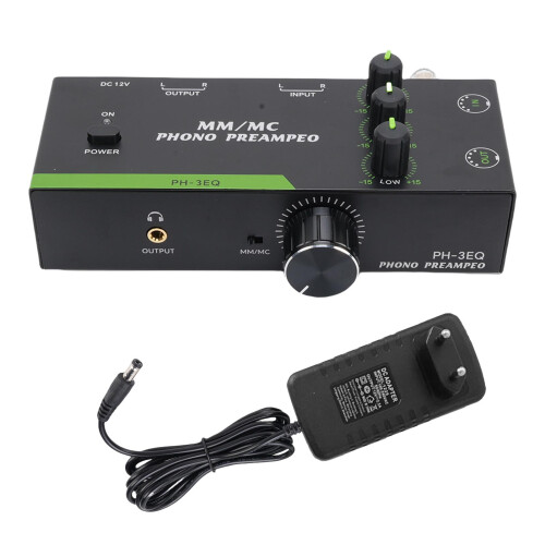 Phono-Vorverstärker 3-Band MM/MC, XLR I/O, Eisen, EU-Stecker 1