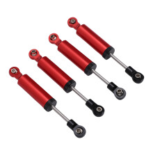 4 Stück Alloy RC Stoßdämpfer 80 mm Öldämpfer Rot für 1/10 Auto