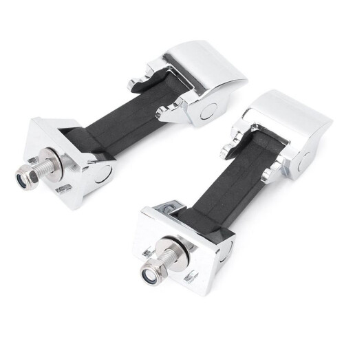 Chrome Hood Catch Kit  Locking Bracket Holder for   JK 2007-2017 Accessories 2