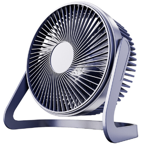 Mini ventilador de mesa de 5 polegadas para atacado, com luz e som, elétrico, para escritório, com conexão USB, pequeno ventilador de circulação 1