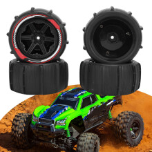 4 Stück 12 mm Sechskant RC-Radschaufeln Reifen für 1/14 1/16 Modelle, 3,37 x 2,11 Zoll