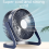 Mini ventilador de mesa de 5 polegadas para atacado, com luz e som, elétrico, para escritório, com conexão USB, pequeno ventilador de circulação 3
