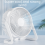 Mini ventilador de mesa de 5 polegadas para atacado, com luz e som, elétrico, para escritório, com conexão USB, pequeno ventilador de circulação 4