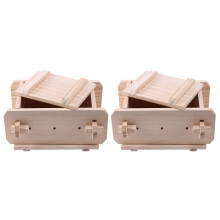 2X Strumento per Stampi per Tofu, Pressa Nel Legno Rimovibile, Kit per Stampi per Stampi per Tofu Da Cucina di Casa