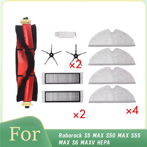 10 Pcs for  S5 MAX S50 MAX S55 MAX S6 MAXV Vacuum Main Side Brush Mop Filter 2