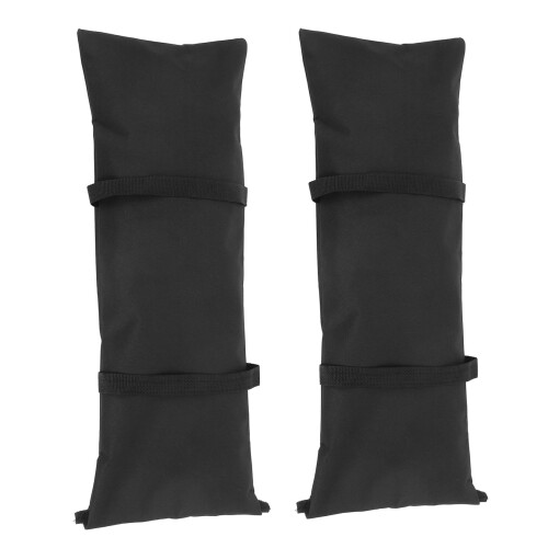 Gartenmöbel-Sandsackgewichte, bogenförmig, 600D, schwarz, 2 Stück 2