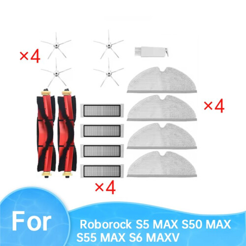 15 Pcs for  S5 MAX S50 MAX S55 MAX S6 MAXV Vacuum Main Side Brush Mop Filter 1