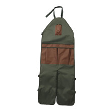 Wasserfeste Garten-Schürze aus 600D Oxford-Stoff, verstellbar, grün mit braunen Taschen