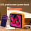 LED Pixel Display Night Light 5000mAh  APP Control DIY Table Light with Alarm Clock Pixel Display Power Bank A 3