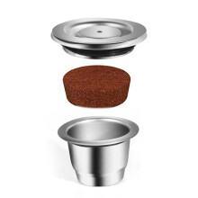 2PCS Stainless Steel Crema Espresso Reusable Capsule Coffee Pods for Refilling Capsules Pods for Nesprsso Machines