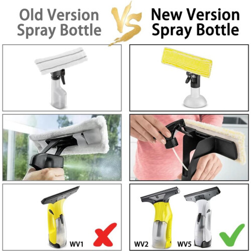 Window Vacuum Cleaner Accessories for  WV1 WV2 WV5 Microfibre Mop Covers + Rubber Lip Puller Replacement Lips 2
