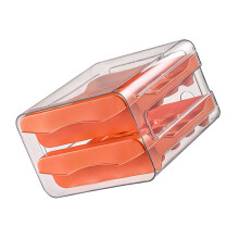 Perspective Refrigerator Oocyte Container Stackable-Orange