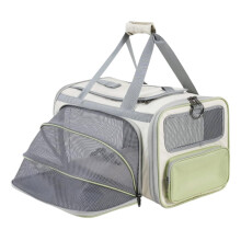 Pet Cats Carriers Bag Big Capacity Backpack-Gray green