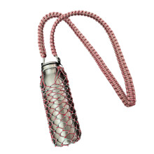 Use Thermal Cup Wine Bag Handwoven Rope Design Portable-Green