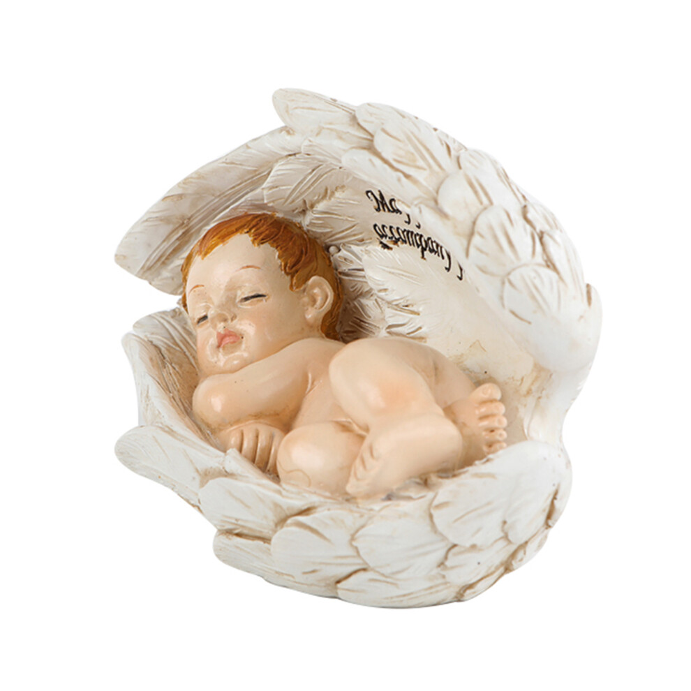 Resins Sleep Baby in Angel Wing Ornament Safe For Kids Pet