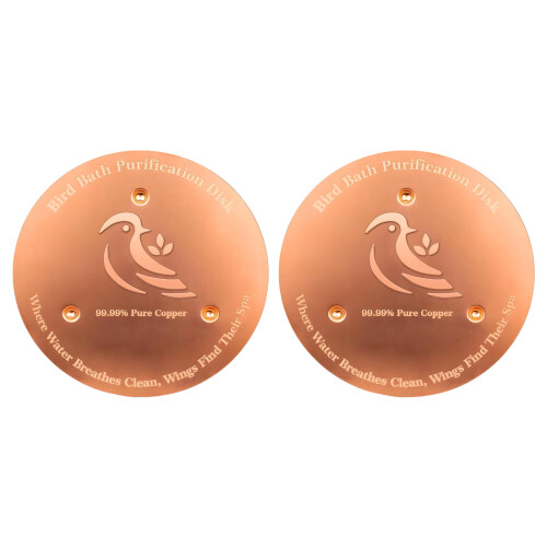 2PCS Clear Bronze Dishes for Bird Baths Gentle on-2 packs