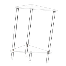 Waterproof Acrylic Triangulum Shelf 2 Level Bathroom Storage Bay