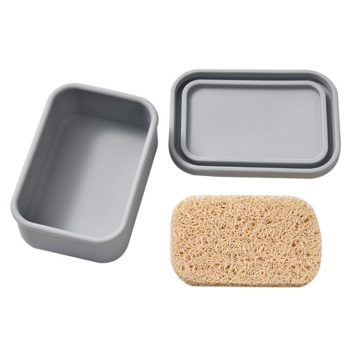 Multifunctional Silicone Soap Case With Pad  For-L   Size 7