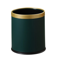 Odor Resistant Kitchen Trash Can Double Layer-Green trumpet